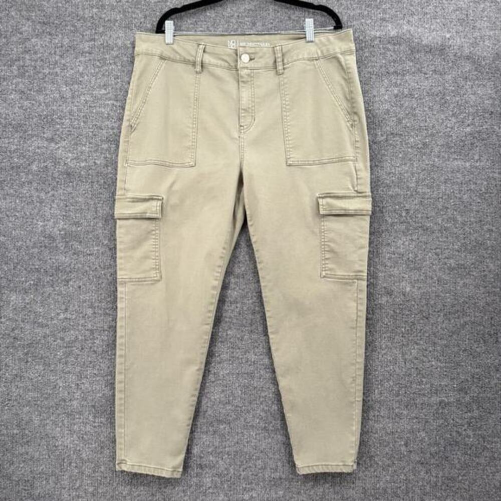 No Boundaries Womens High Rise Skinny Cargo Jeans Women Plus Size 21 Olive Green